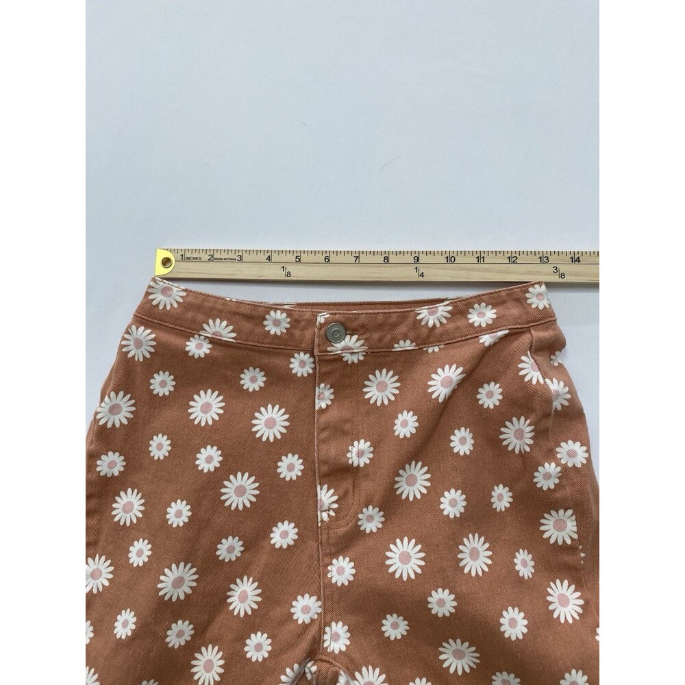 Altar'd State Daisy Print Bell Bottom Flare Jeans Medium Boho Hippie Chic - Picture 4 of 10